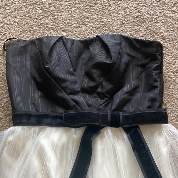 Strapless Black and White Dress - Picture 5 of 9